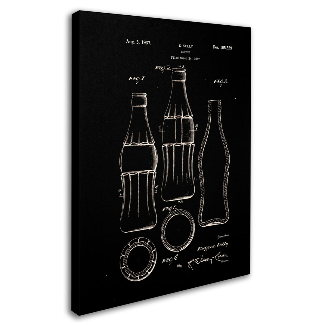 Claire Doherty Coca Cola Bottle Patent 1937 Black 14 x 19 Canvas Art Image 3