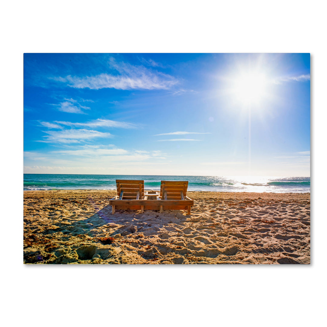 Preston Florida Beach Chair 14 x 19 Canvas Art Image 2