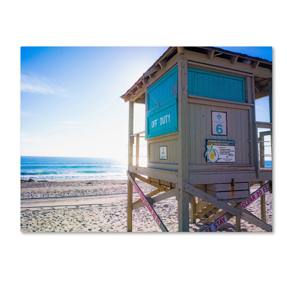 Preston Florida Beach Guard 14 x 19 Canvas Art Image 2