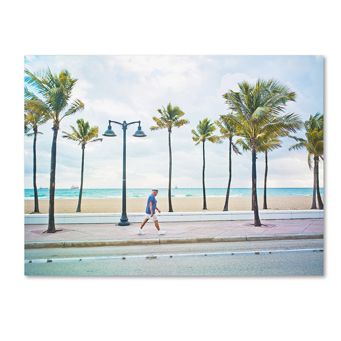 Preston Florida Beach Walk 14 x 19 Canvas Art Image 1