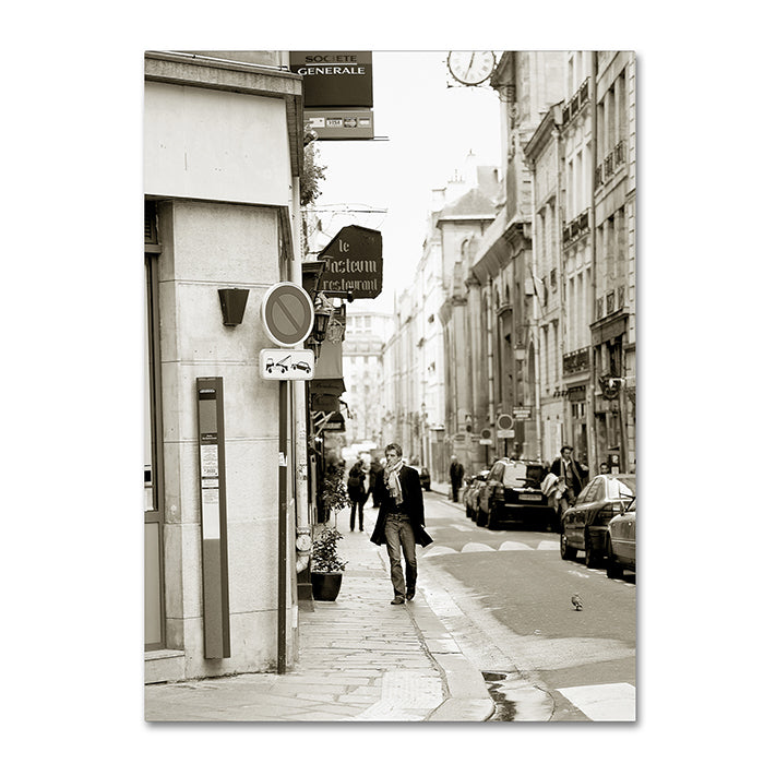 Preston Man in Paris 14 x 19 Canvas Art Image 1