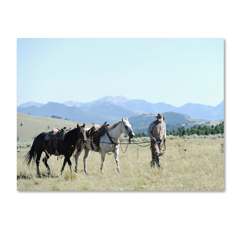 Preston Montana Horse Rancher 14 x 19 Canvas Art Image 2