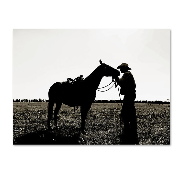 Preston Montana Horse Rancher Shadow 2 14 x 19 Canvas Art Image 1