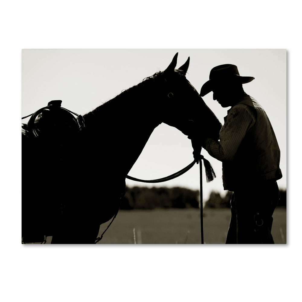 Preston Montana Horse Rancher Shadow 14 x 19 Canvas Art Image 2