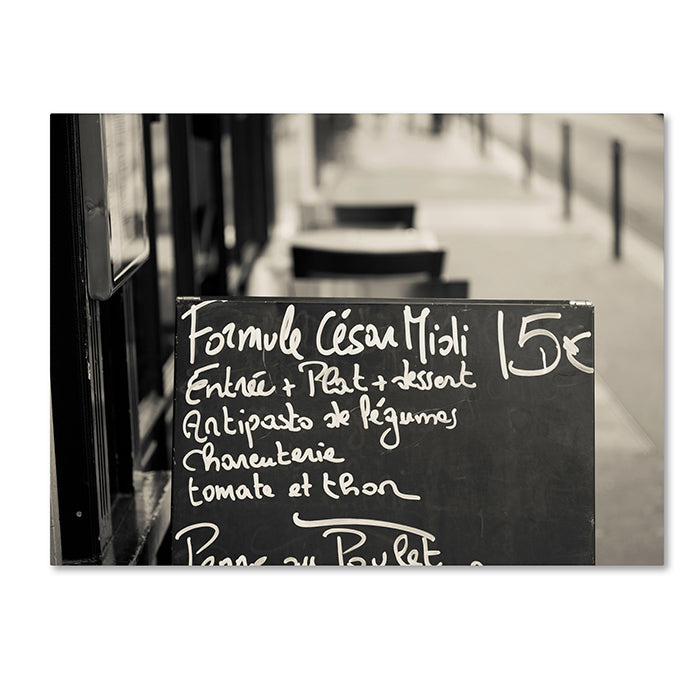 Preston Parisian Menu 14 x 19 Canvas Art Image 1