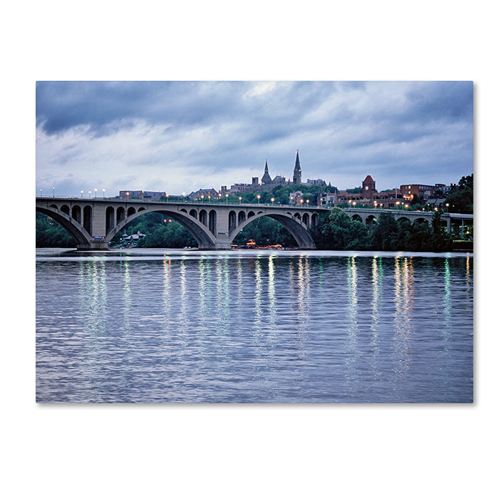 Gregory OHanlon Georgetown-Key Bridge 14 x 19 Canvas Art Image 1