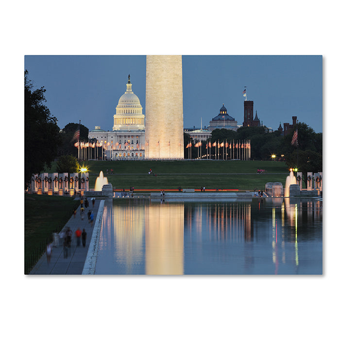 Gregory OHanlon National Mall at Twilight 14 x 19 Canvas Art Image 1