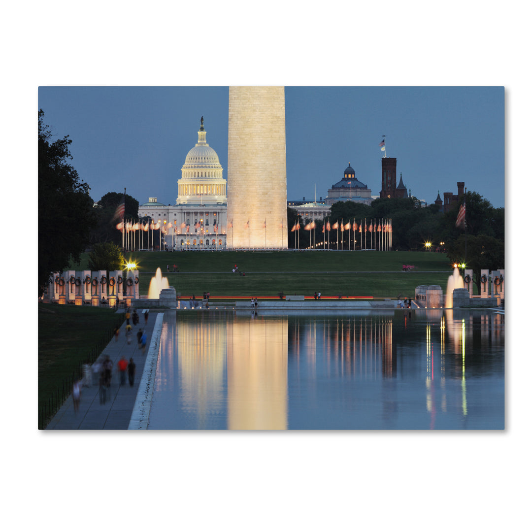 Gregory OHanlon National Mall at Twilight 14 x 19 Canvas Art Image 2