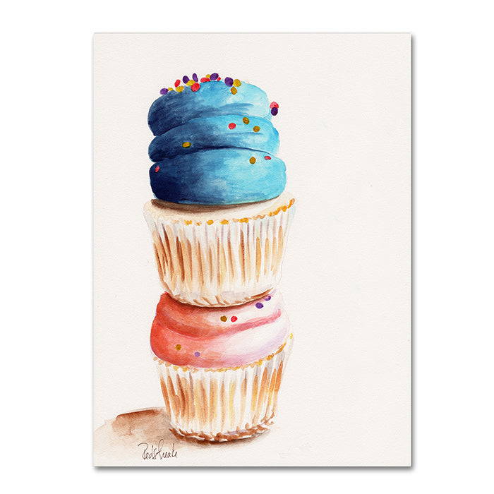 Jennifer Redstreake Stacked Cupcakes No Words 14 x 19 Canvas Art Image 1