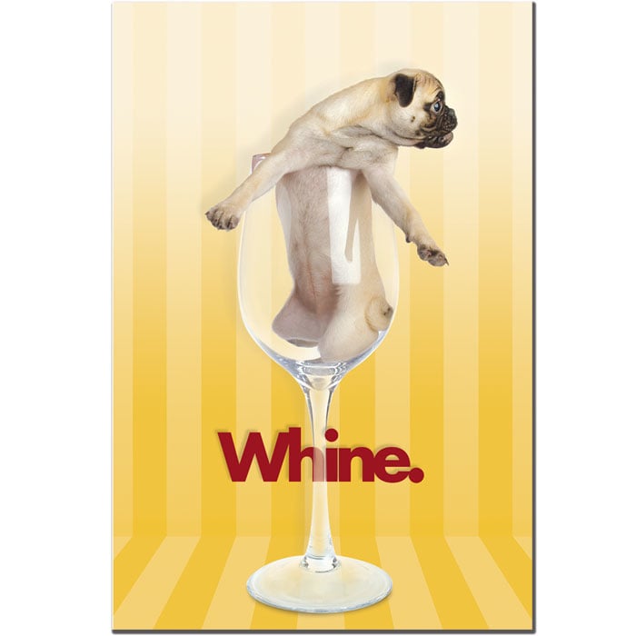 Gifty Idea Greeting Cards and Such Pug Whine 14 x 19 Canvas Art Image 1