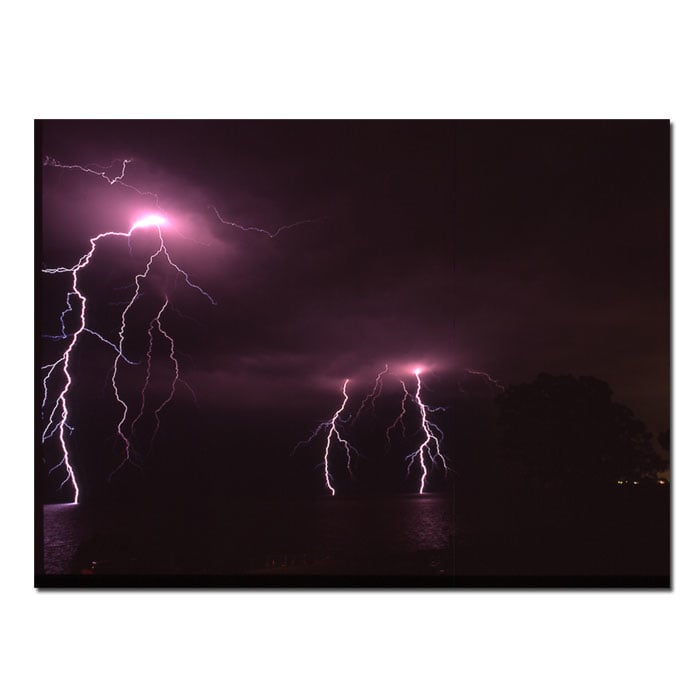 Kurt Shaffer Lake Lightning 14 x 19 Canvas Art Image 1