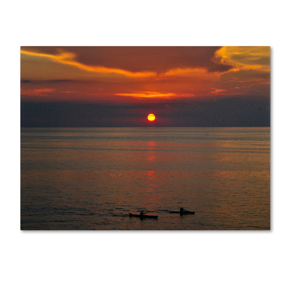 Kurt Shaffer Sunset Paddle 14 x 19 Canvas Art Image 2