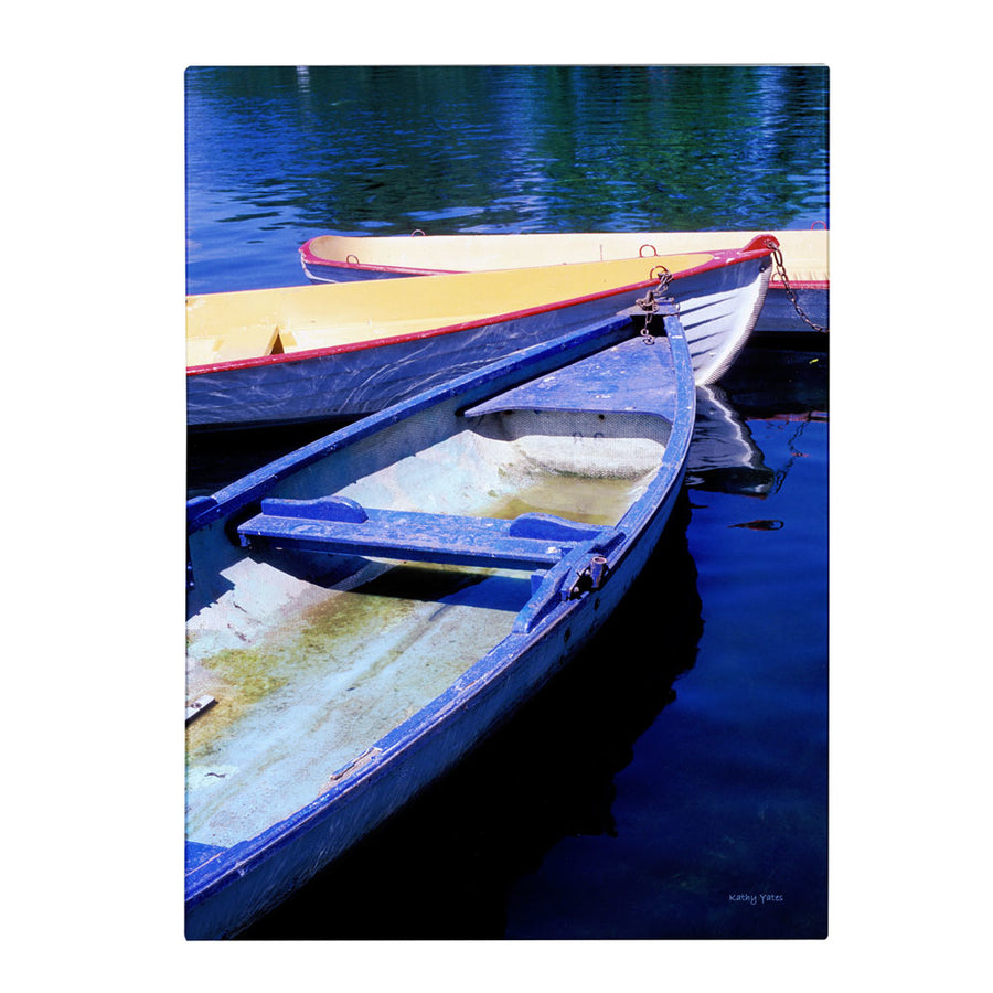 Kathy Yates Bois de Boulogne Boats 14 x 19 Canvas Art Image 1