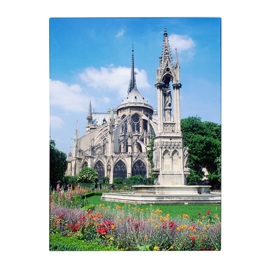 Kathy Yates Notre Dame in Spring 14 x 19 Canvas Art Image 1