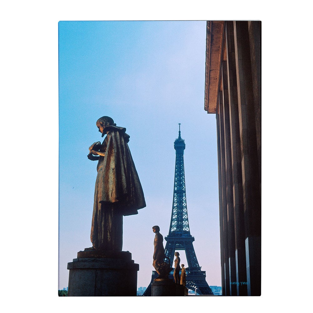 Kathy Yates View of Eiffel from Trocadero 14 x 19 Canvas Art Image 1