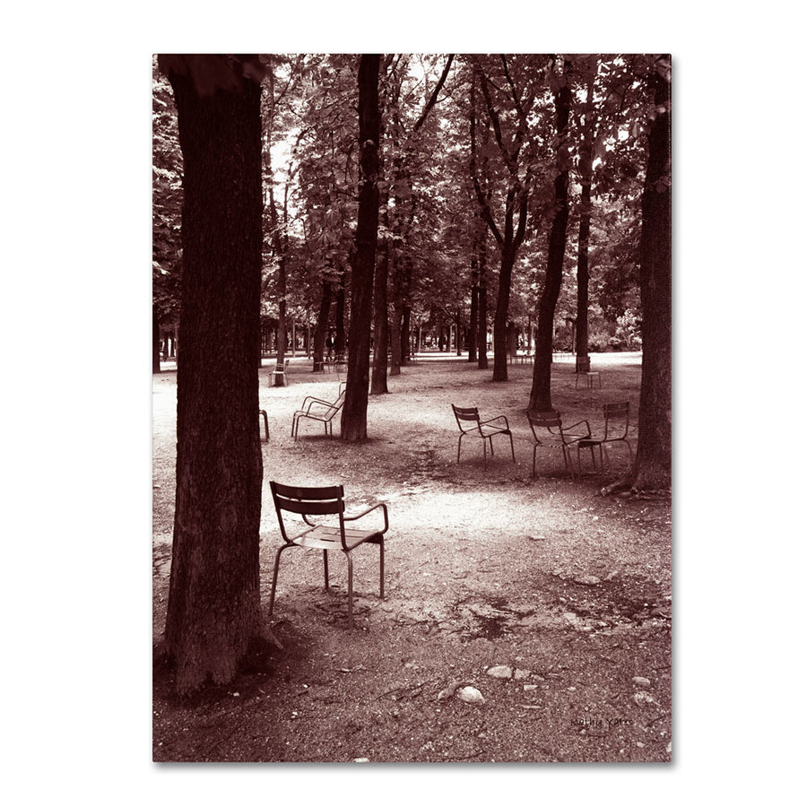 Kathy Yates Jardin du Luxembourg Chairs 14 x 19 Canvas Art Image 1