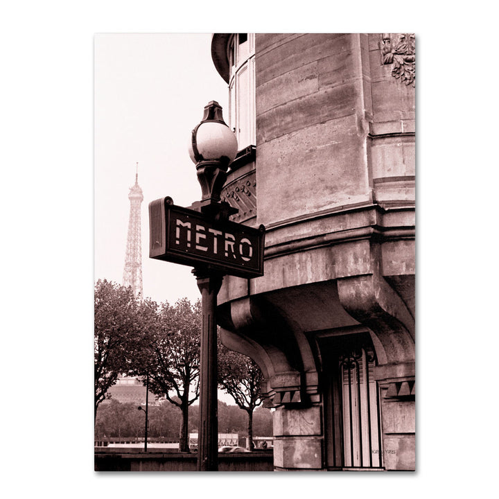 Kathy Yates Metro and Eiffel 14 x 19 Canvas Art Image 1