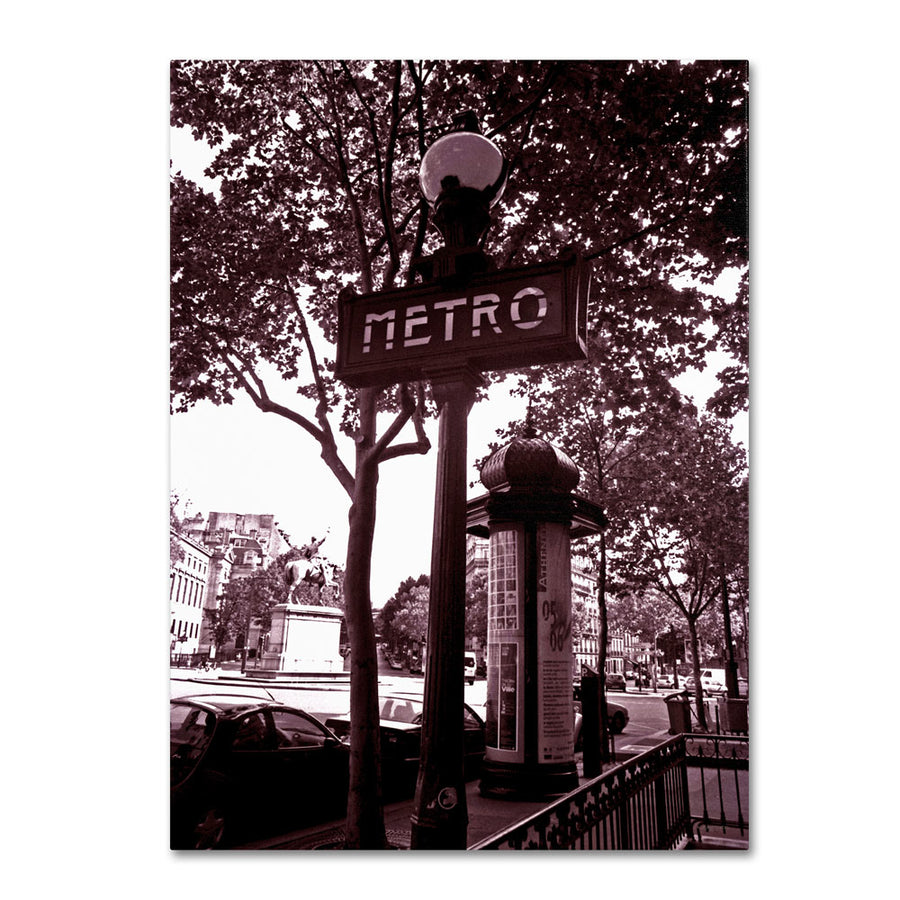Kathy Yates Paris Metro and Kiosk 2 14 x 19 Canvas Art Image 1
