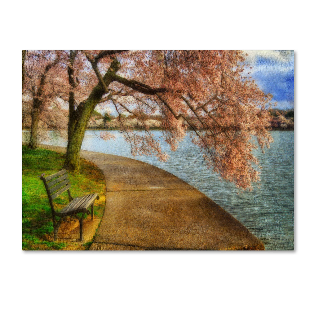 Lois Bryan Meet Me At Our Bench 14 x 19 Canvas Art Image 1