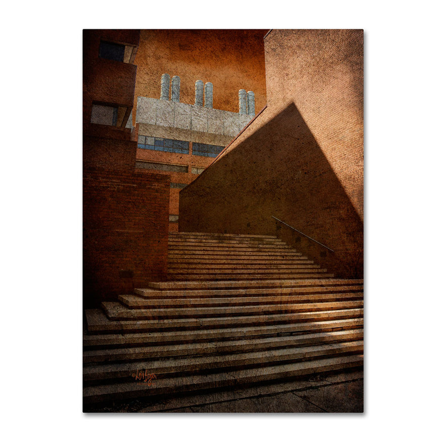 Lois Bryan Stairway In Shadow and Light 14 x 19 Canvas Art Image 1