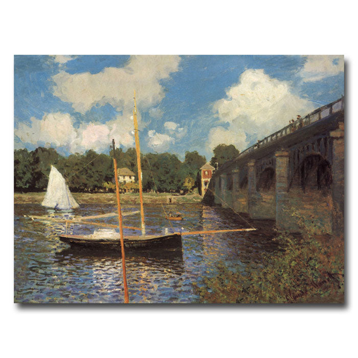 Claude Monet, Bridge at Argenteuil II 14 x 19 Canvas Art Image 1