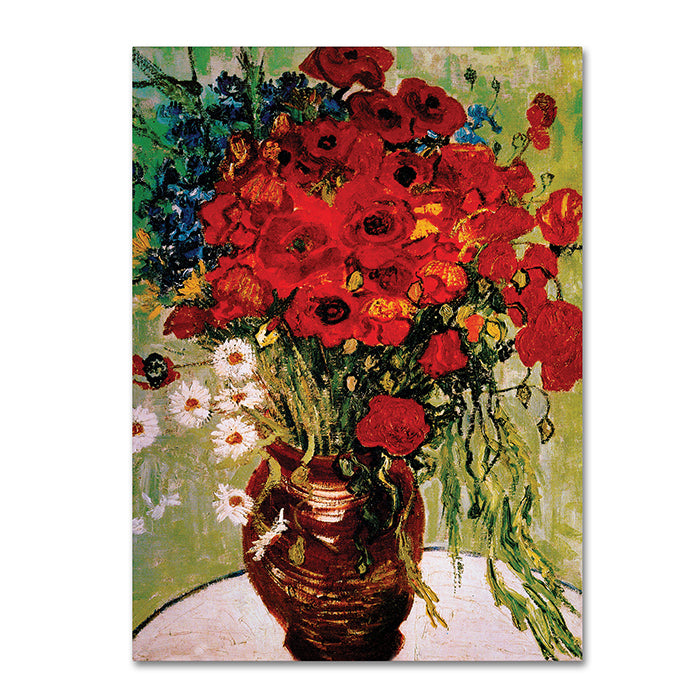 Vincent van Gogh Dasies and Poppies 14 x 19 Canvas Art Image 1