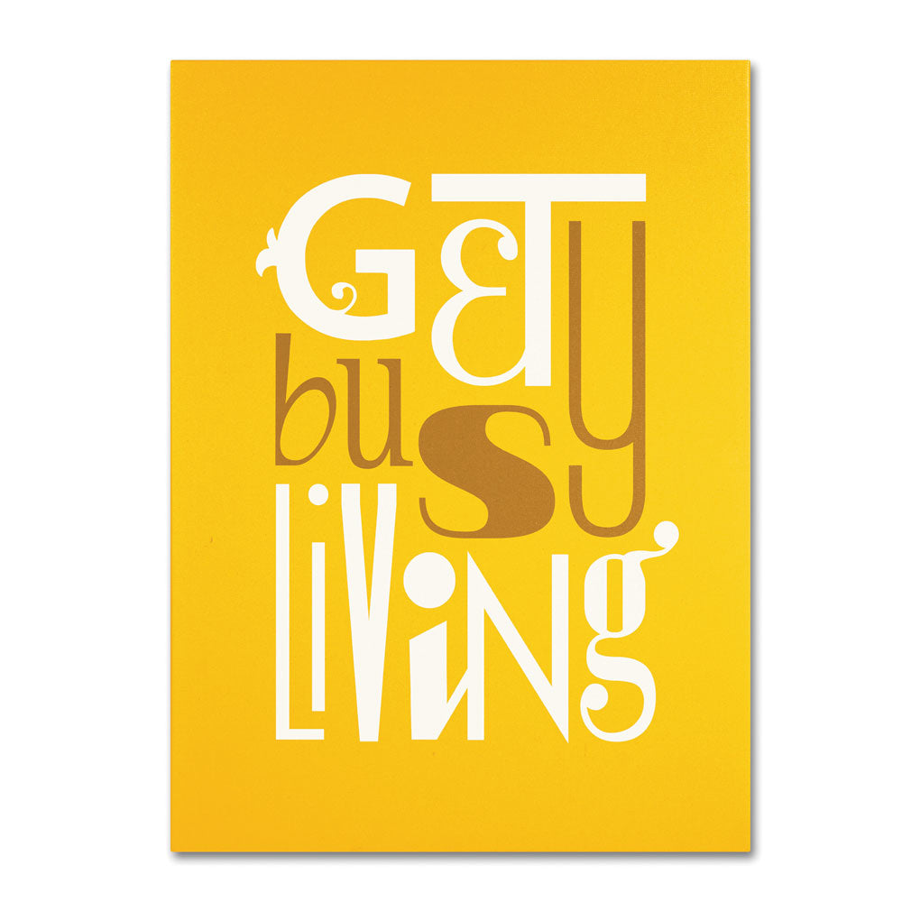 Megan Romo Get Busy Living IV 14 x 19 Canvas Art Image 1