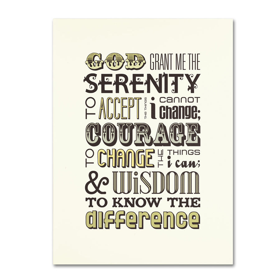 Megan Romo Serenity Prayer I 14 x 19 Canvas Art Image 1