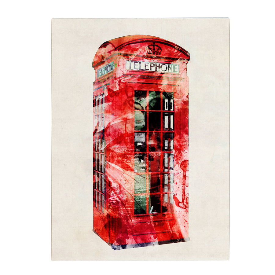 Michael Tompsett Telephone Box 14 x 19 Canvas Art Image 1