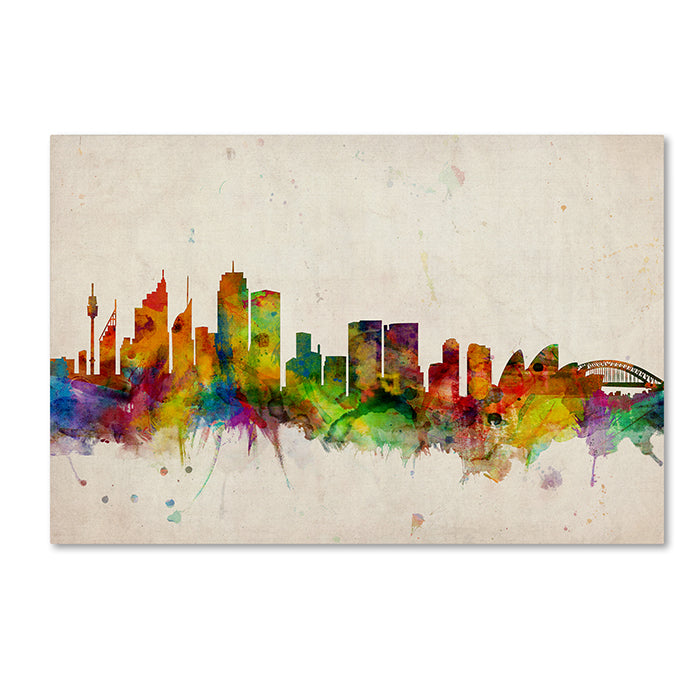 Michael Tompsett Sydney Skyline 14 x 19 Canvas Art Image 1