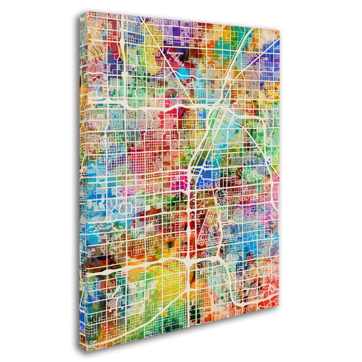 Michael Tompsett Las Vegas City Street Map 14 x 19 Canvas Art Image 3