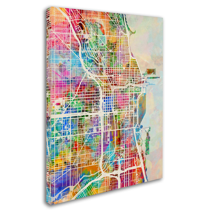 Michael Tompsett Chicago City Street Map II 14 x 19 Canvas Art Image 3