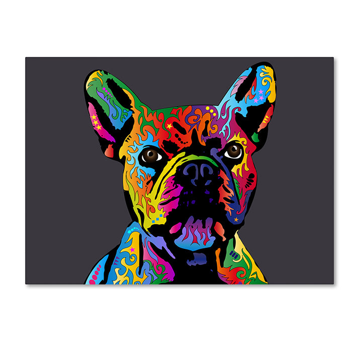 Michael Tompsett French Bulldog Grey 14 x 19 Canvas Art Image 1
