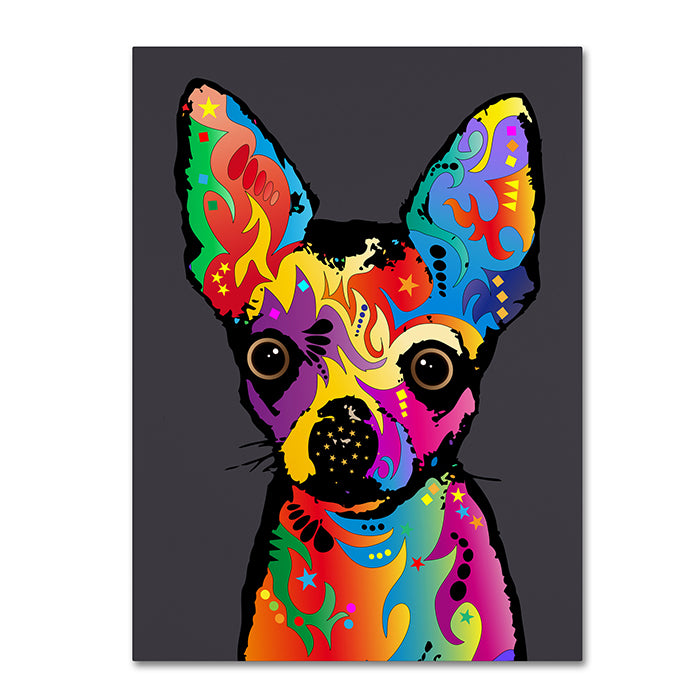 Michael Tompsett Chihuahua Dog Grey 14 x 19 Canvas Art Image 1