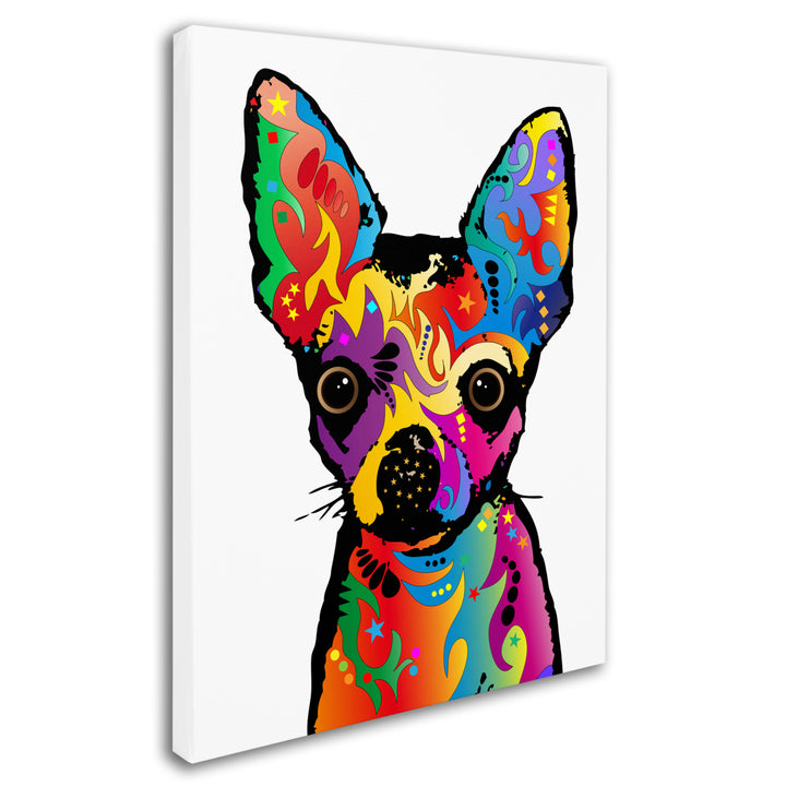 Michael Tompsett Chihuahua Dog White 14 x 19 Canvas Art Image 3