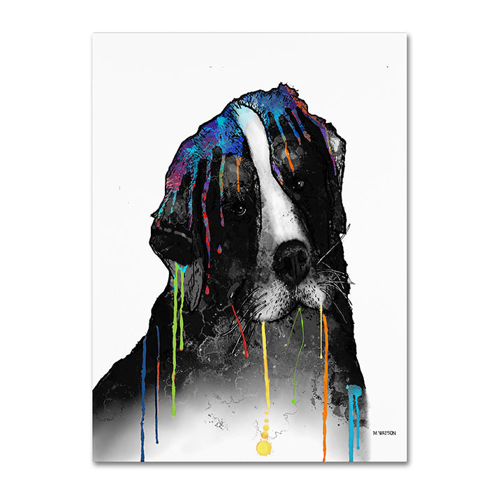 Marlene Watson Bernese Mountain Dog 14 x 19 Canvas Art Image 1