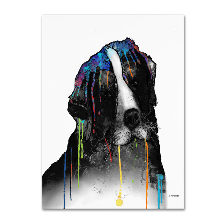 Marlene Watson Bernese Mountain Dog 14 x 19 Canvas Art Image 2