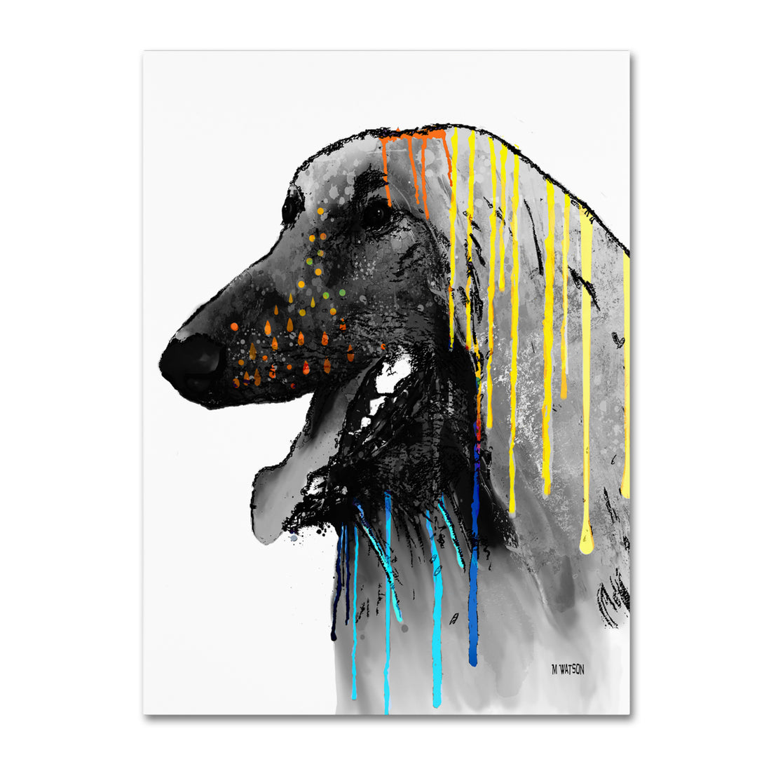 Marlene Watson Afghan Hound 14 x 19 Canvas Art Image 2