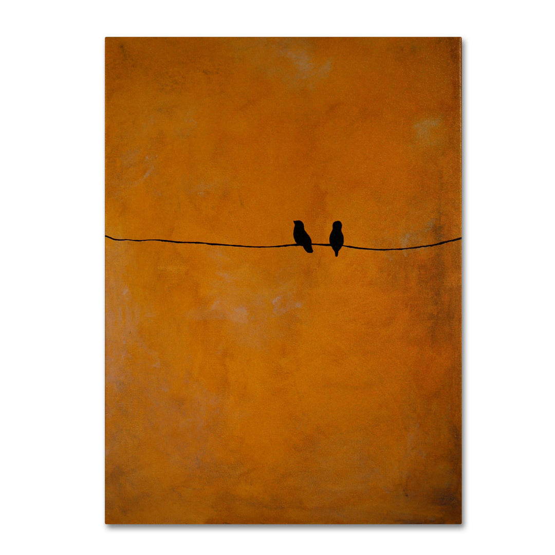 Nicole Dietz Bird Pair Yellow 14 x 19 Canvas Art Image 2