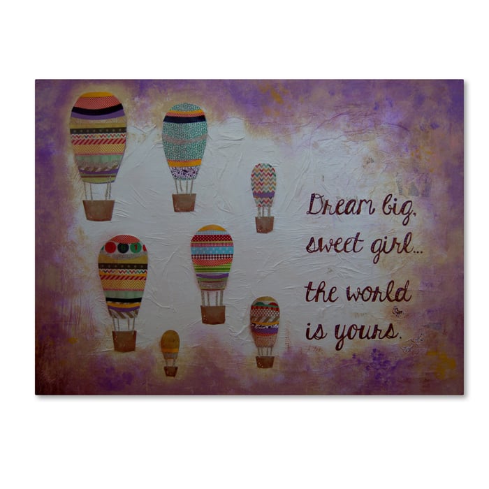 Nicole Dietz Hot Air Balloons Sweet Girl 14 x 19 Canvas Art Image 1