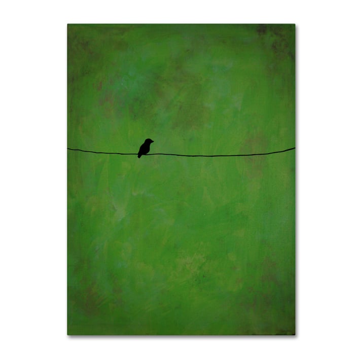 Nicole Dietz Lone Bird Green 14 x 19 Canvas Art Image 1