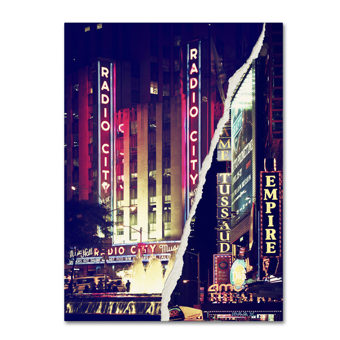 Philippe Hugonnard Times Square Theater District 14 x 19 Canvas Art Image 1