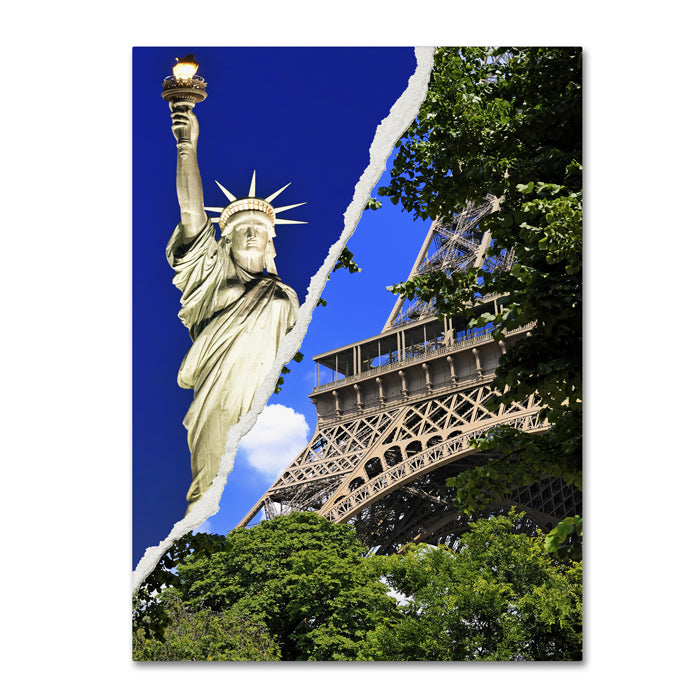 Philippe Hugonnard Eiffel Thank You! 14 x 19 Canvas Art Image 1