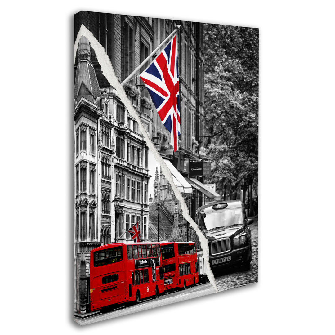 Philippe Hugonnard London Bus 14 x 19 Canvas Art Image 3