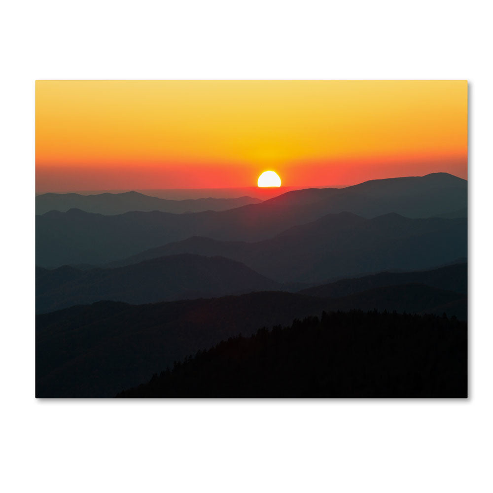 Pierre Leclerc Great Smoky Mountains Sunset 14 x 19 Canvas Art Image 1