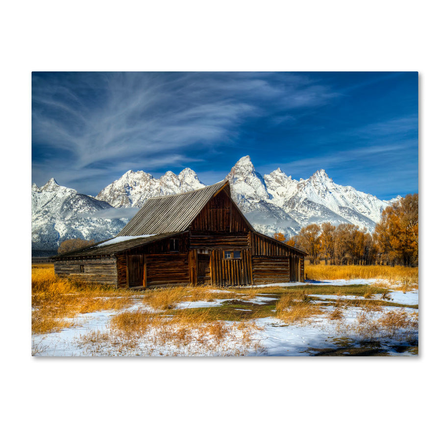 Pierre Leclerc Iconic Barn Grand Teton 14 x 19 Canvas Art Image 1