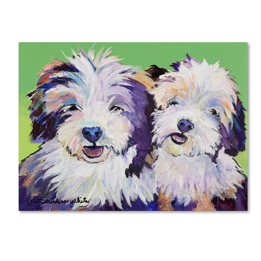 Pat Saunders-White Litter Mates 14 x 19 Canvas Art Image 1