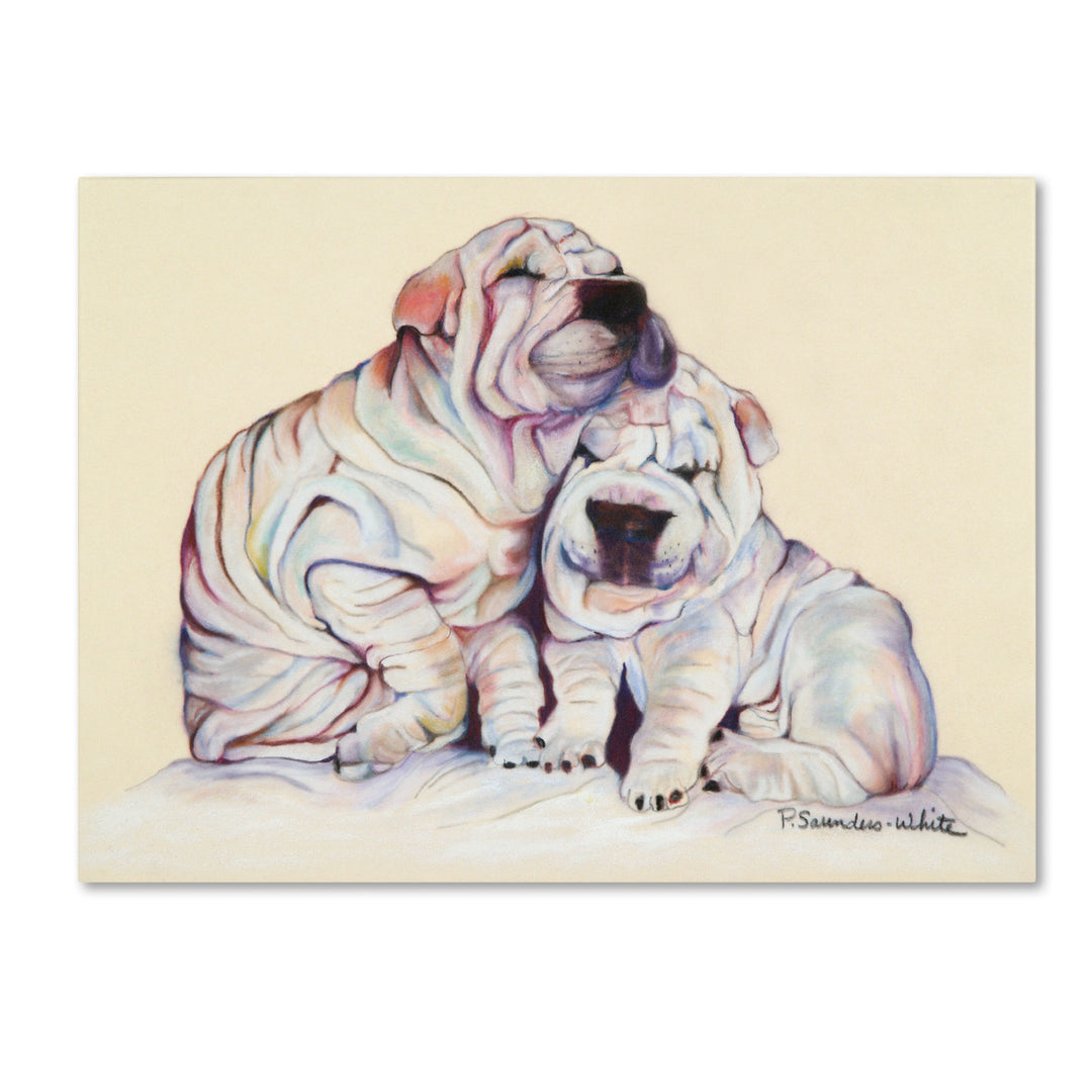 Pat Saunders-White Snuggles 14 x 19 Canvas Art Image 2