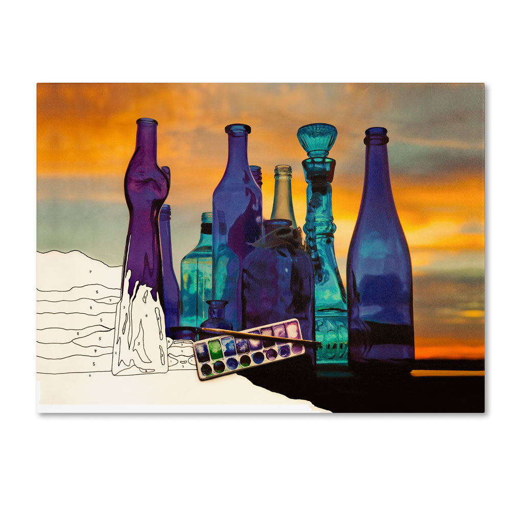 Roderick Stevens Blue Sunset By Numbers 14 x 19 Canvas Art Image 1