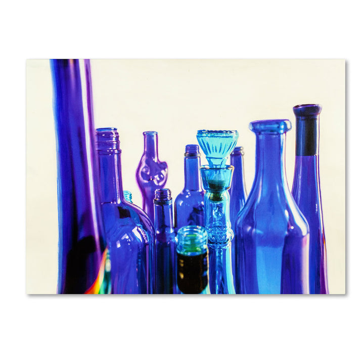 Roderick Stevens Blue Bottle Tops 14 x 19 Canvas Art Image 1